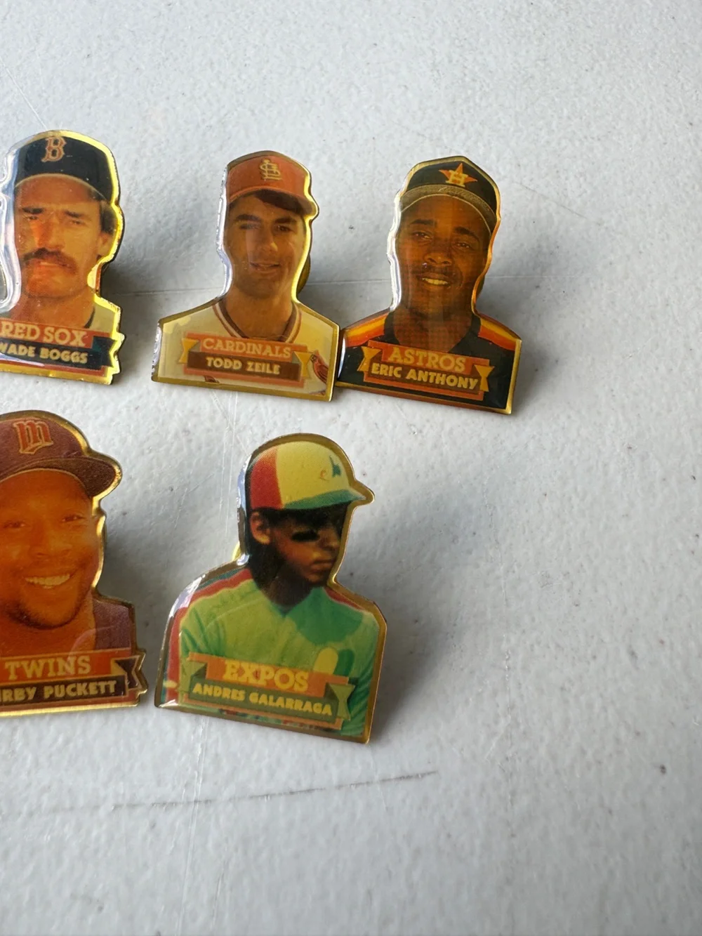 1990 Set of 7 MLB Players Lapel Pins